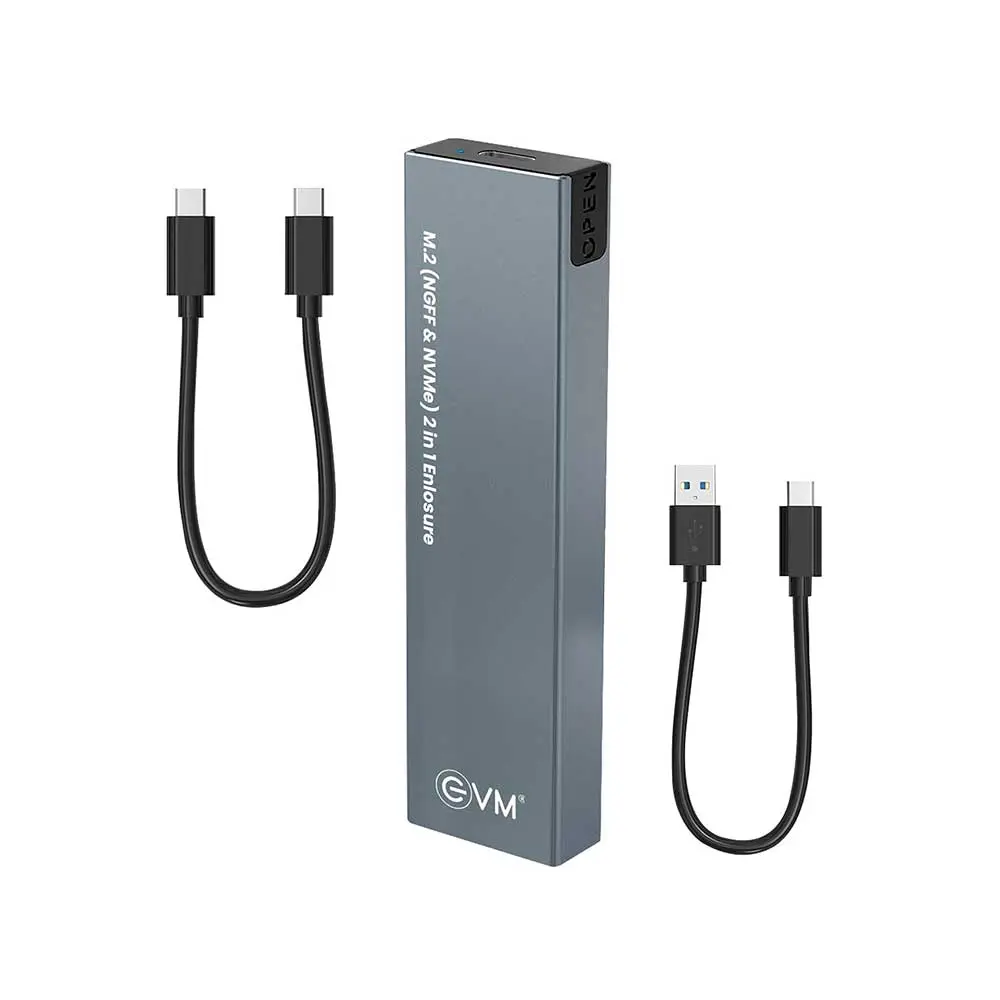 EVM USB 3.1 Gen 2 M.2 SATA and NVMe SSD Case (EVM-CG-001)