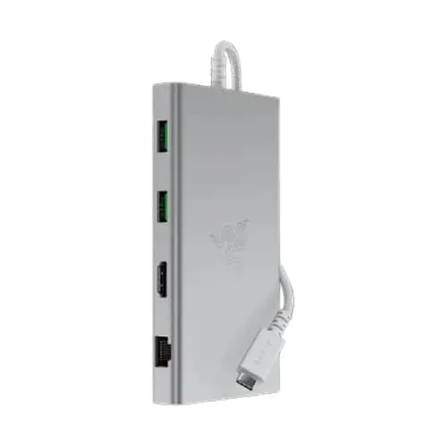 Razer USB-C Dock 11-Port Mercury Charging Device (RC21-02250200-R3M1)
