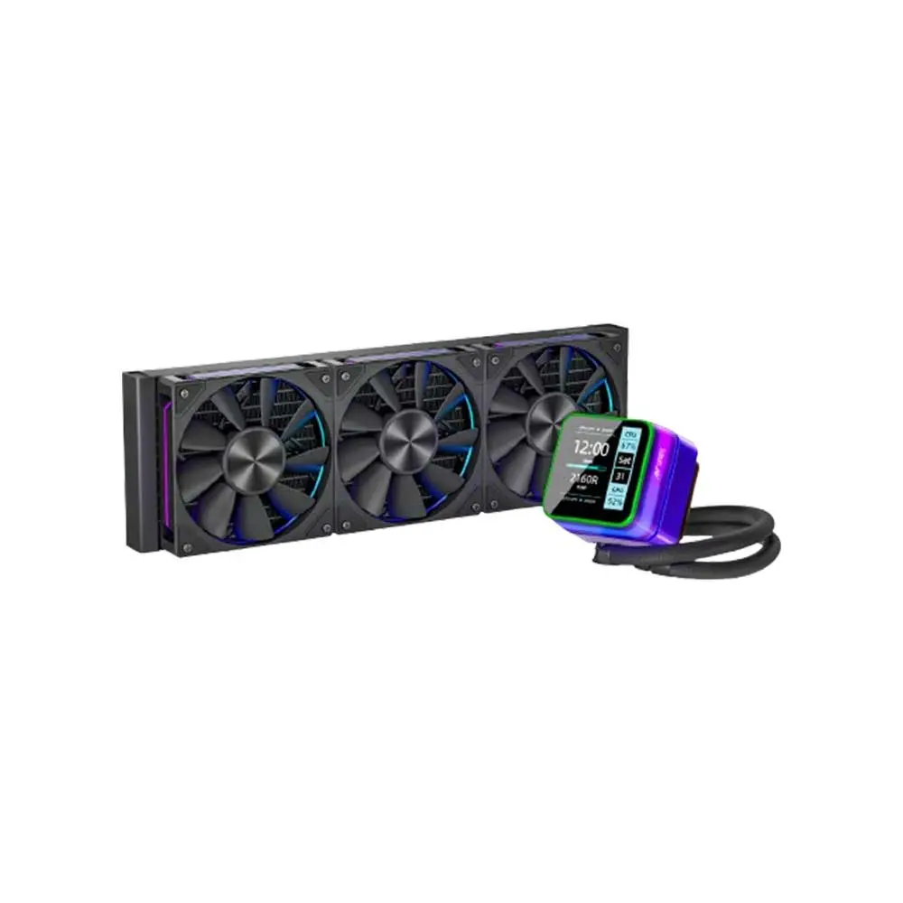 Ant Esports Glacius-360D 360mm ARGB AIO Liquid Cooler Black With Display (GLACIUS-360D-BLACK)