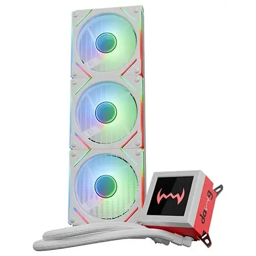 Dawg L360 AIO ARGB 360mm White CPU Liquid Cooler (L360AIO-WHITE)