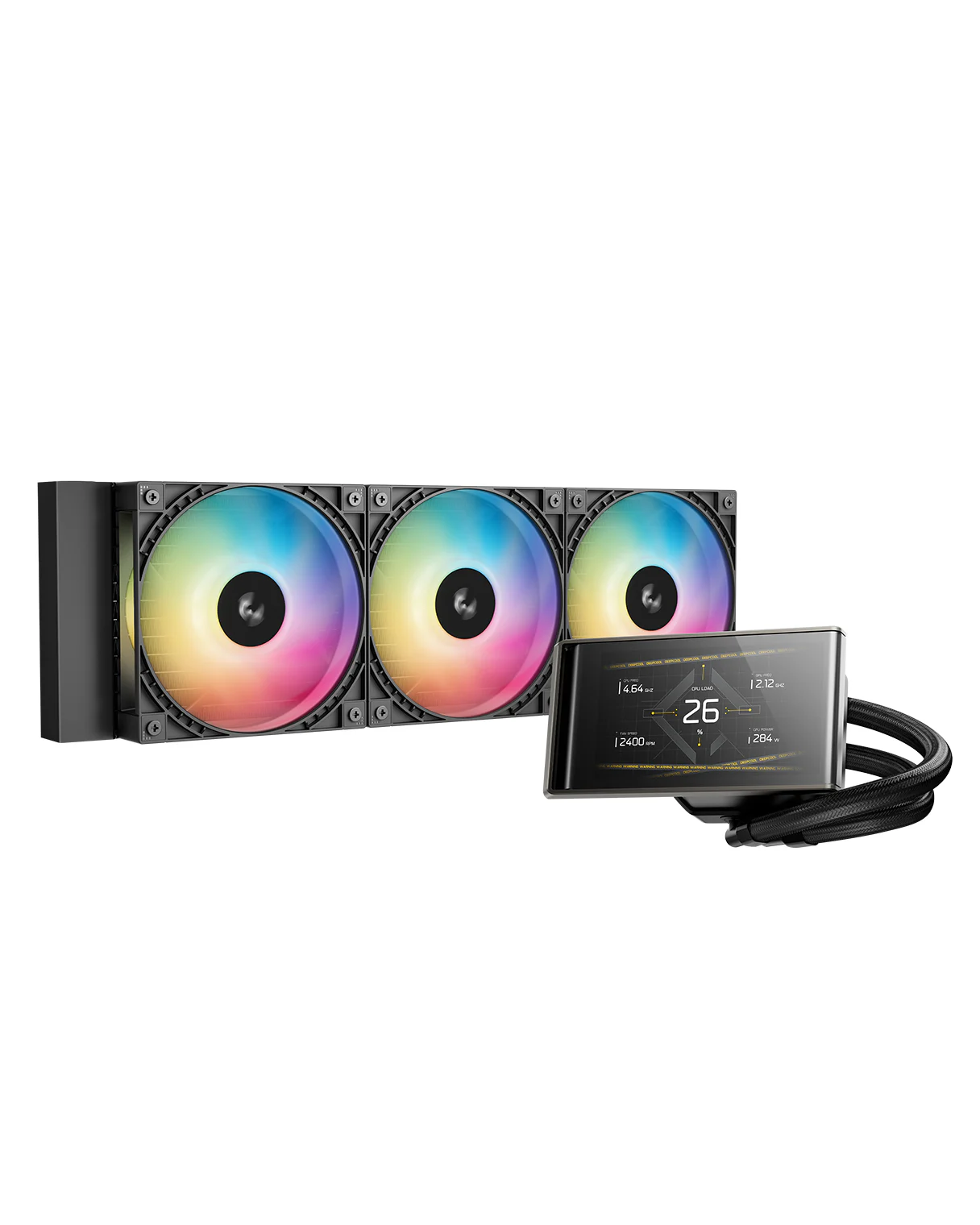 Deepcool LT360 VISION 360mm ARGB CPU Liquid Cooler – Black