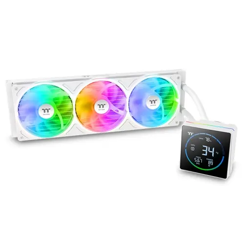 Thermaltake TH360-S V3 ARGB Sync 360mm AIO Liquid Cooler Snow Edition (CL-W472-PL12SW-A)