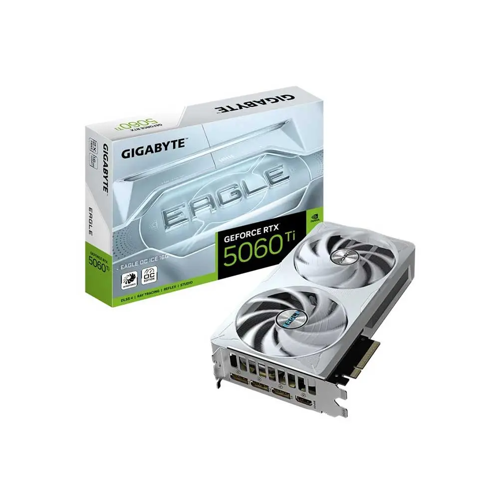 Gigabyte RTX 5060 Ti Eagle Oc Ice 16Gb GDDR7 Graphics Card (GV-N506TEAGLEOC ICE-16GD)