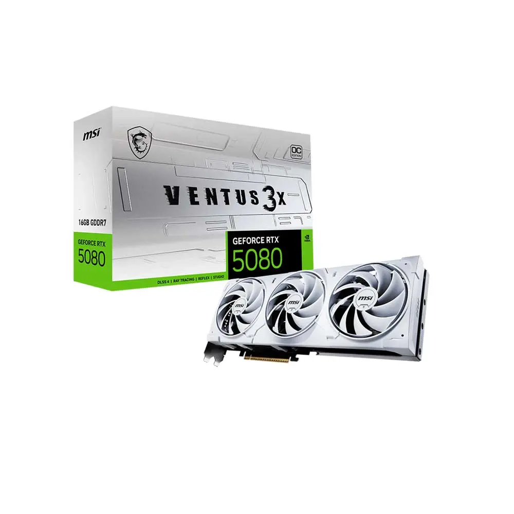 MSI RTX 5080 Ventus 3X OC White 16GB Graphics Card