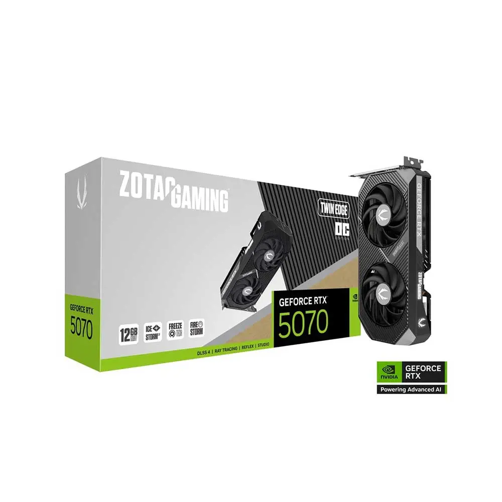 Zotac RTX 5070 Twin Edge OC 12GB GDDR7 Graphics Card (ZT-B50700H-10P)