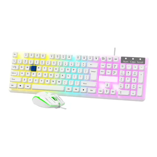 EVM EnHawk 7B23 Gaming Keyboard and Mouse Combo (White) (EVM-WDKM-315)