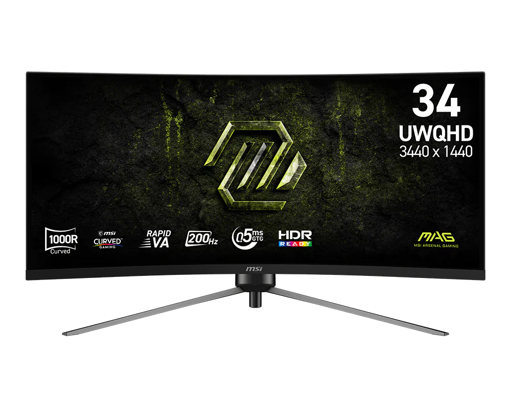 MSI MAG 345CQRF E20 34 Inch UWQHD 200Hz Curved Gaming Monitor