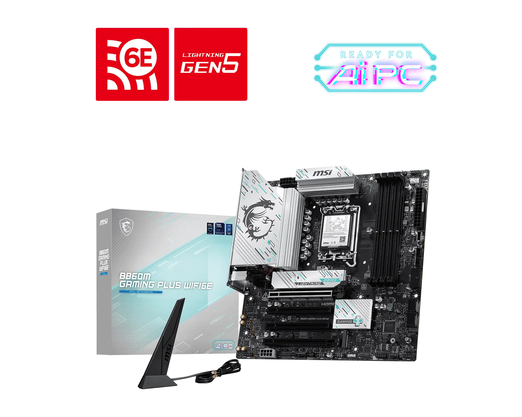 MSI B860M GAMING PLUS WIFI6E LGA 1851 m-ATX Motherboard