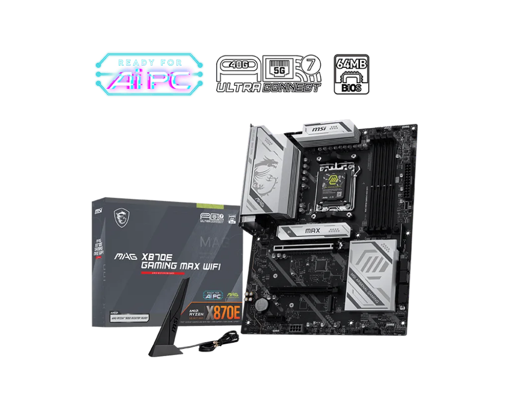 MSI MAG X870E GAMING MAX WIFI ATX DDR5 Motherboard