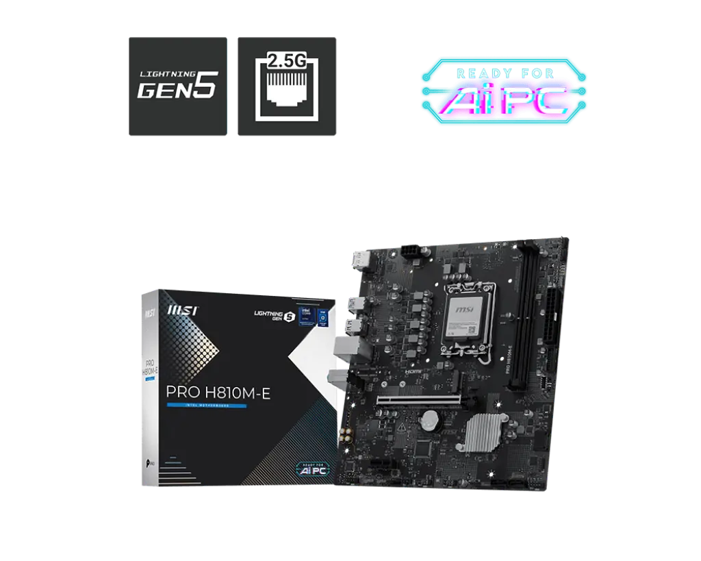 MSI PRO H810M-E Intel mATX Motherboard