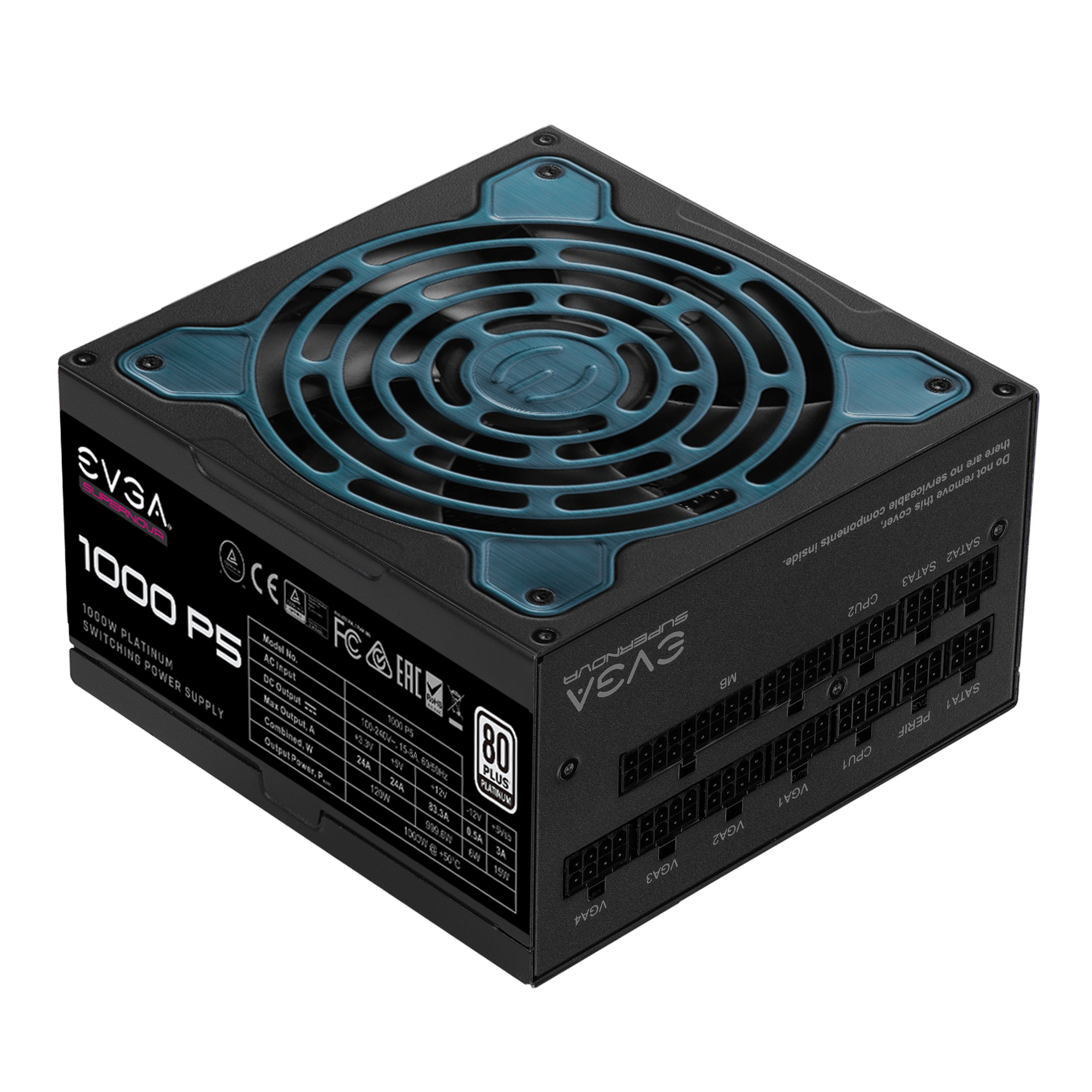 EVGA SuperNova 1000 P5 Platinum 1000 Watt Fully Modular Power Supply (220-P5-1000-X1)