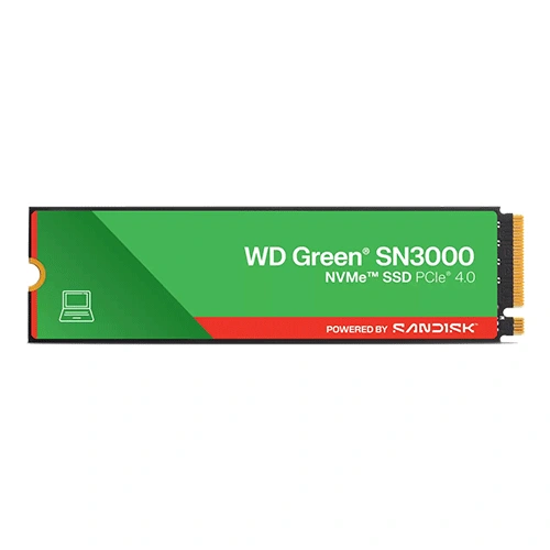 WESTERN DIGITAL Green SN3000 1TB NVMe Gen4 Internal SSD (WDS100T5G0E)